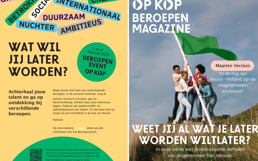 Vormgeving Beroepenmagazine OpKop