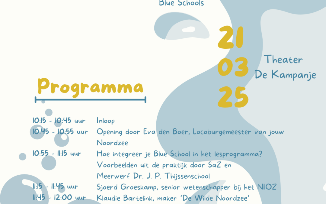 Vormgeving uitnodiging Blue School event – Wereld Waterdag